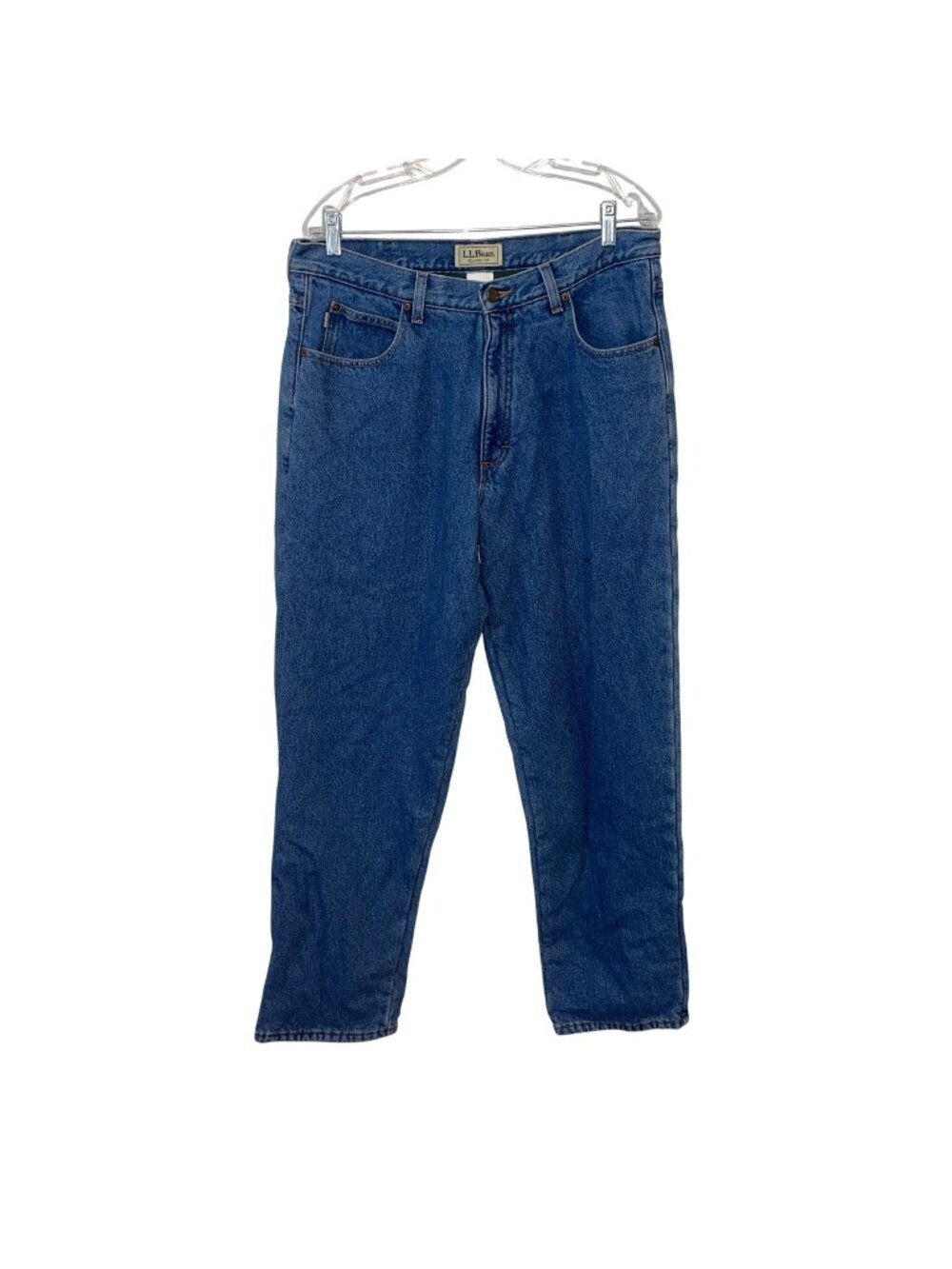 L.L. Bean Mens Relaxed Fit Jeans 36x32 100% Cotton Blue Denim